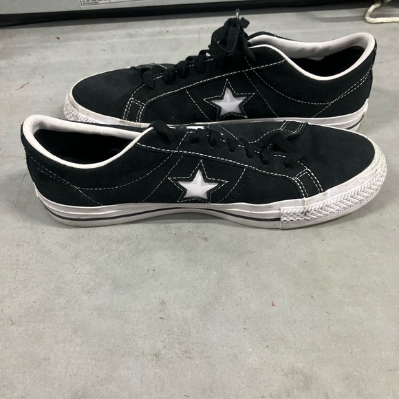 Converse One Star Pro Black & White Suede Skate Shoes m9.5,wo 11 - Picture 3 of 9